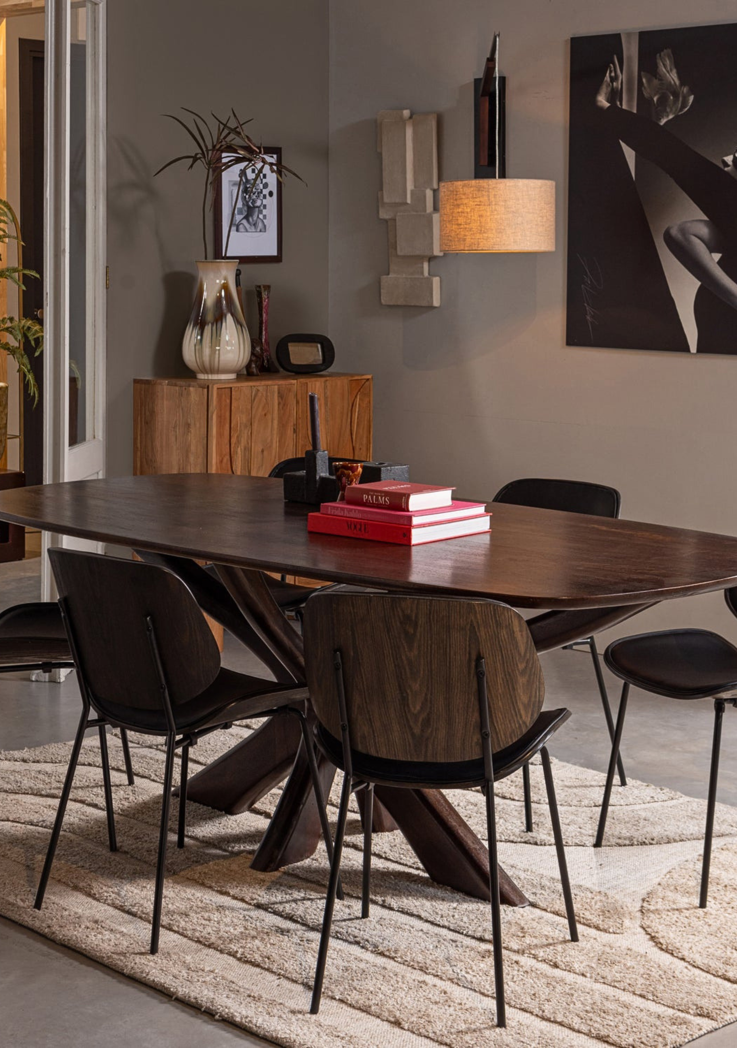 Close Dining Chair – Black Leather Look & Steel Frame Set of 2