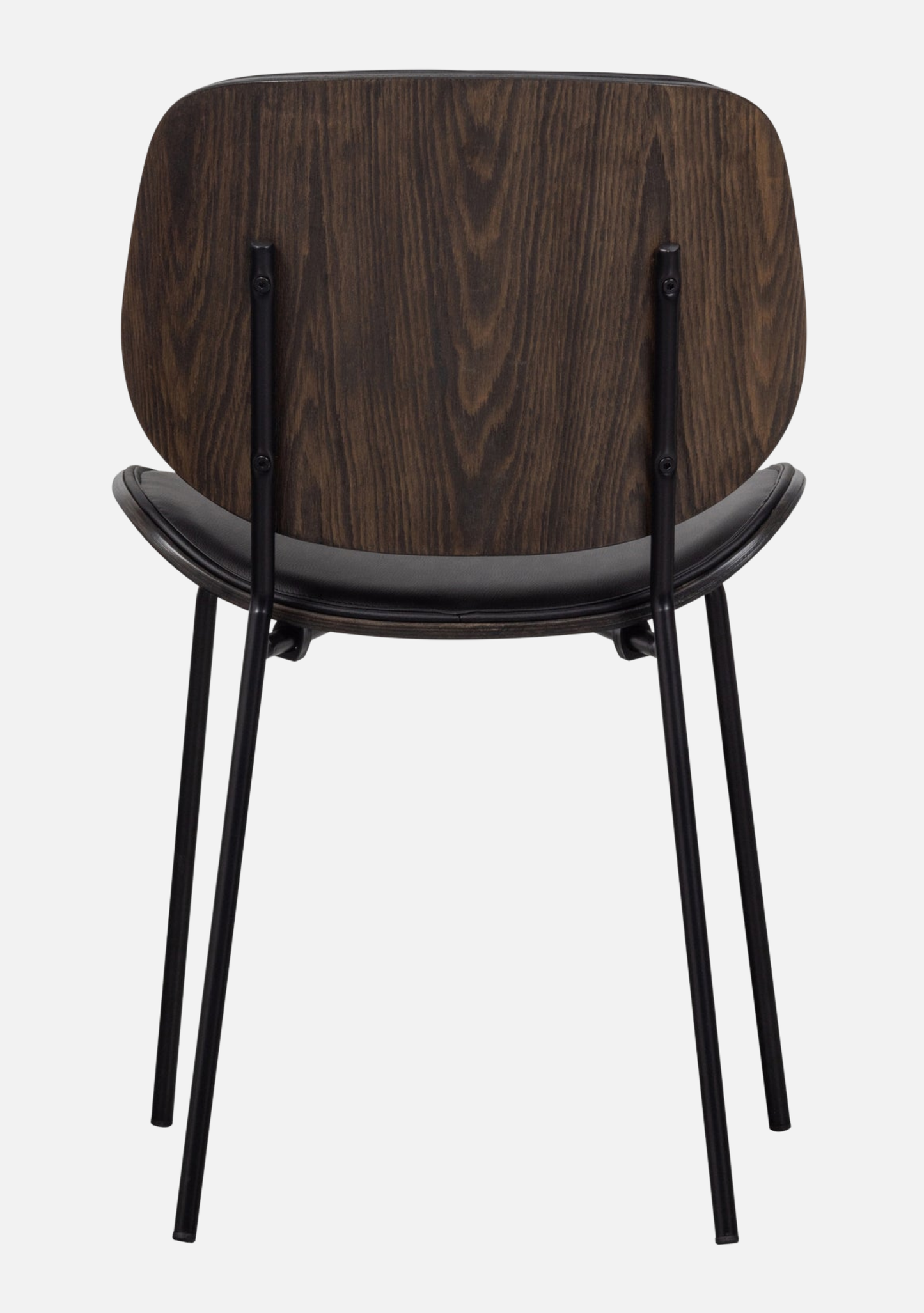 Close Dining Chair – Black Leather Look & Steel Frame Set of 2