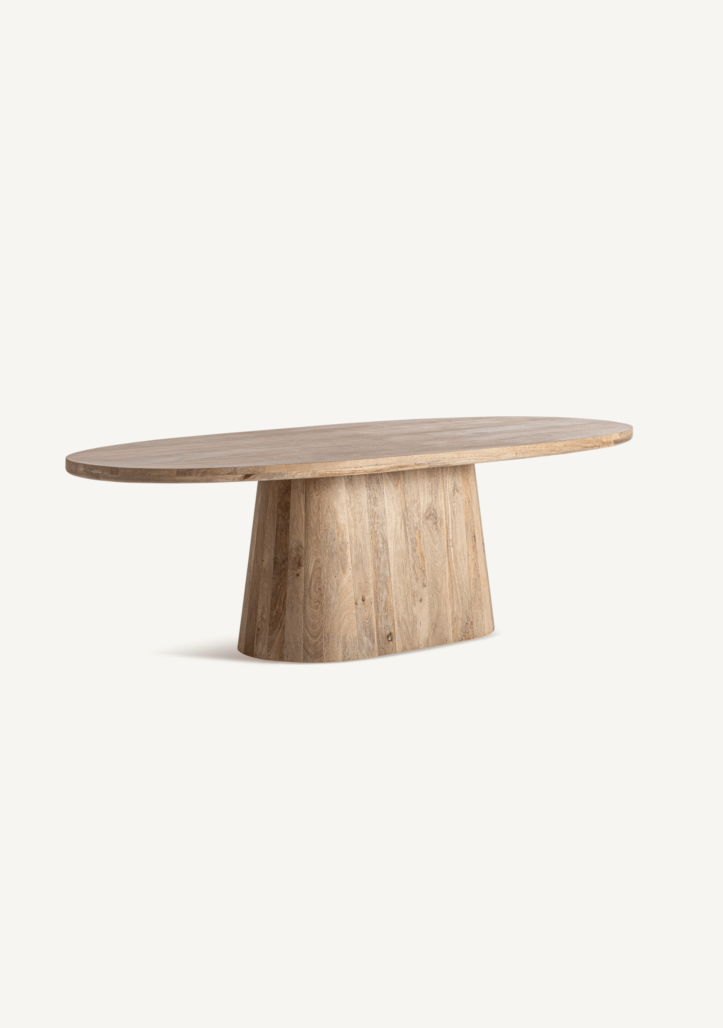 Mersch Sculptural Oval Mango Wood Dining Table 250 cm