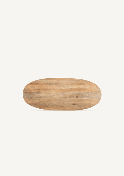 Mersch Sculptural Oval Mango Wood Dining Table 250 cm