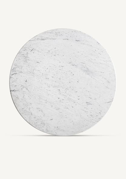 Plissé Sculptural Round Marble Dining Table 121 cm