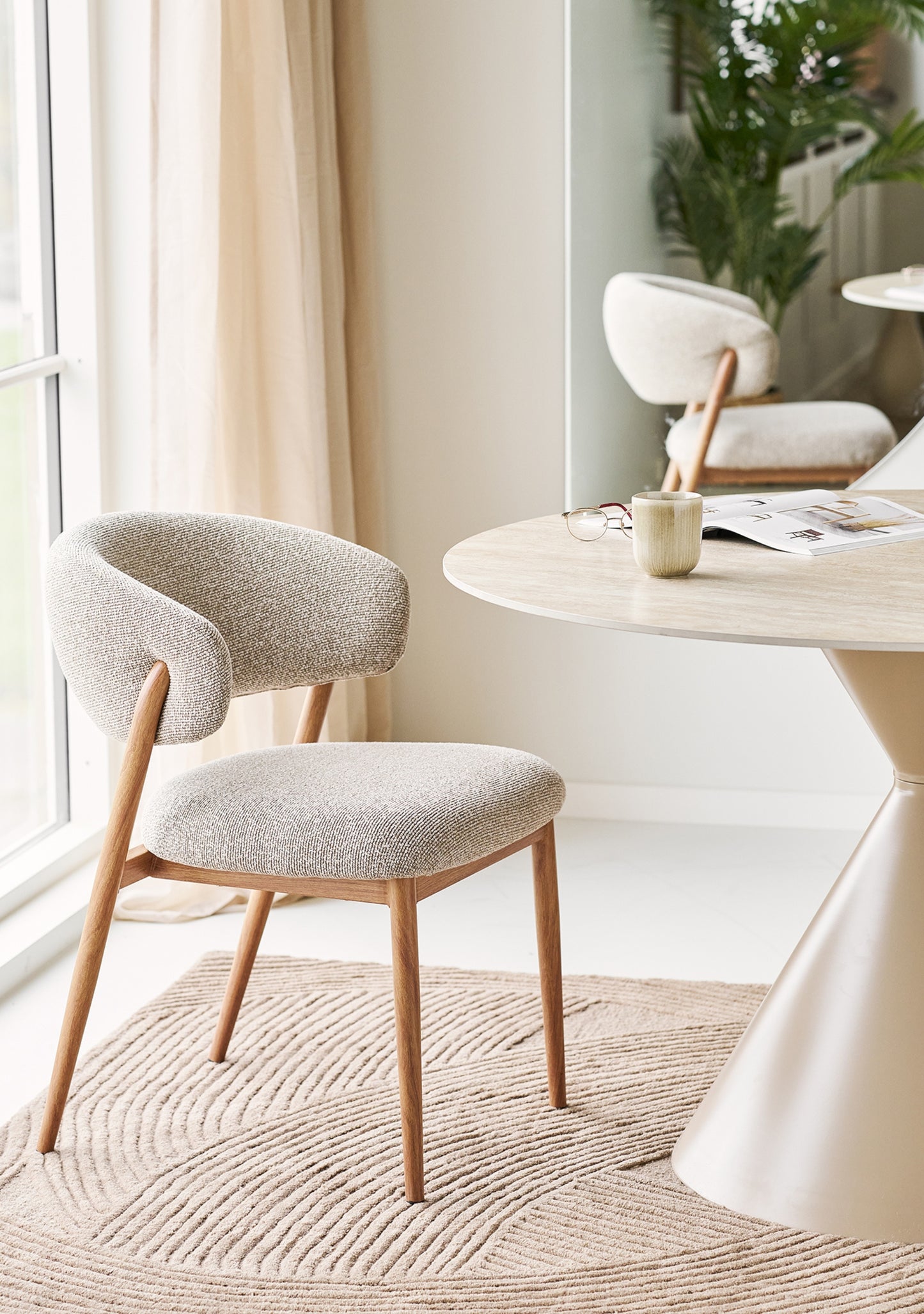 Cavi Dining Chair – Set of 4, Sand - Elara Maison