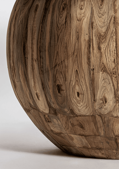 Erloy Sculptural Round Reclaimed Teak Dining Table 150 cm