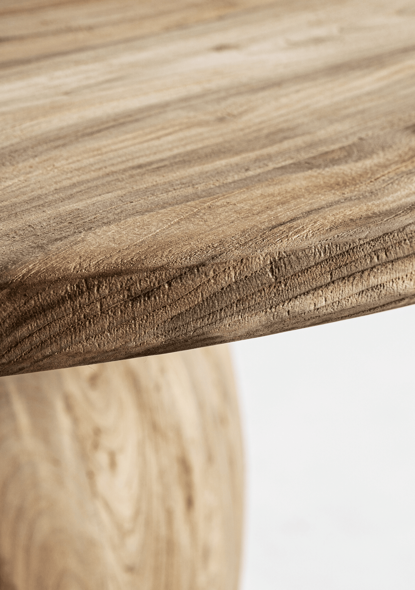 Erloy Sculptural Round Reclaimed Teak Dining Table 150 cm