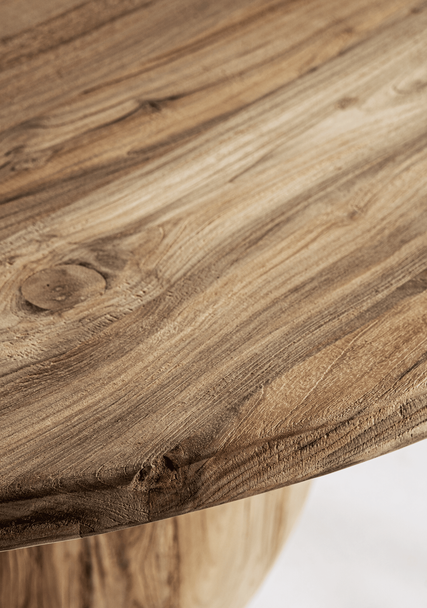 Erloy Sculptural Round Reclaimed Teak Dining Table 150 cm