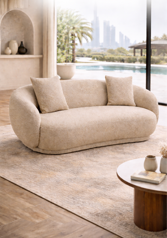 Hawkes 2.5 Seater Sofa – Sand Bouclé