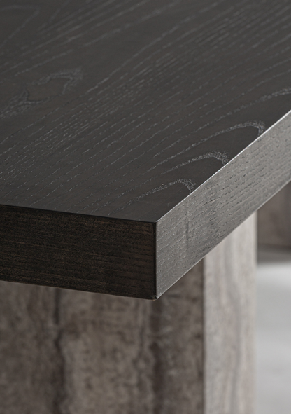 Rignac Architectural Travertine Dining Table 350 cm