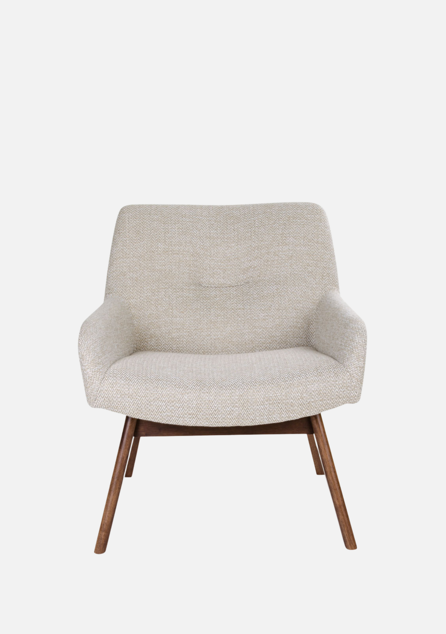 London Lounge Chair – Sand & Walnut - Elara Maison