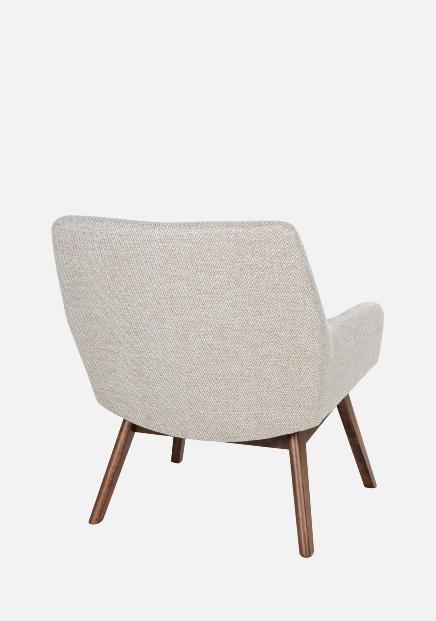 London Lounge Chair – Sand & Walnut - Elara Maison