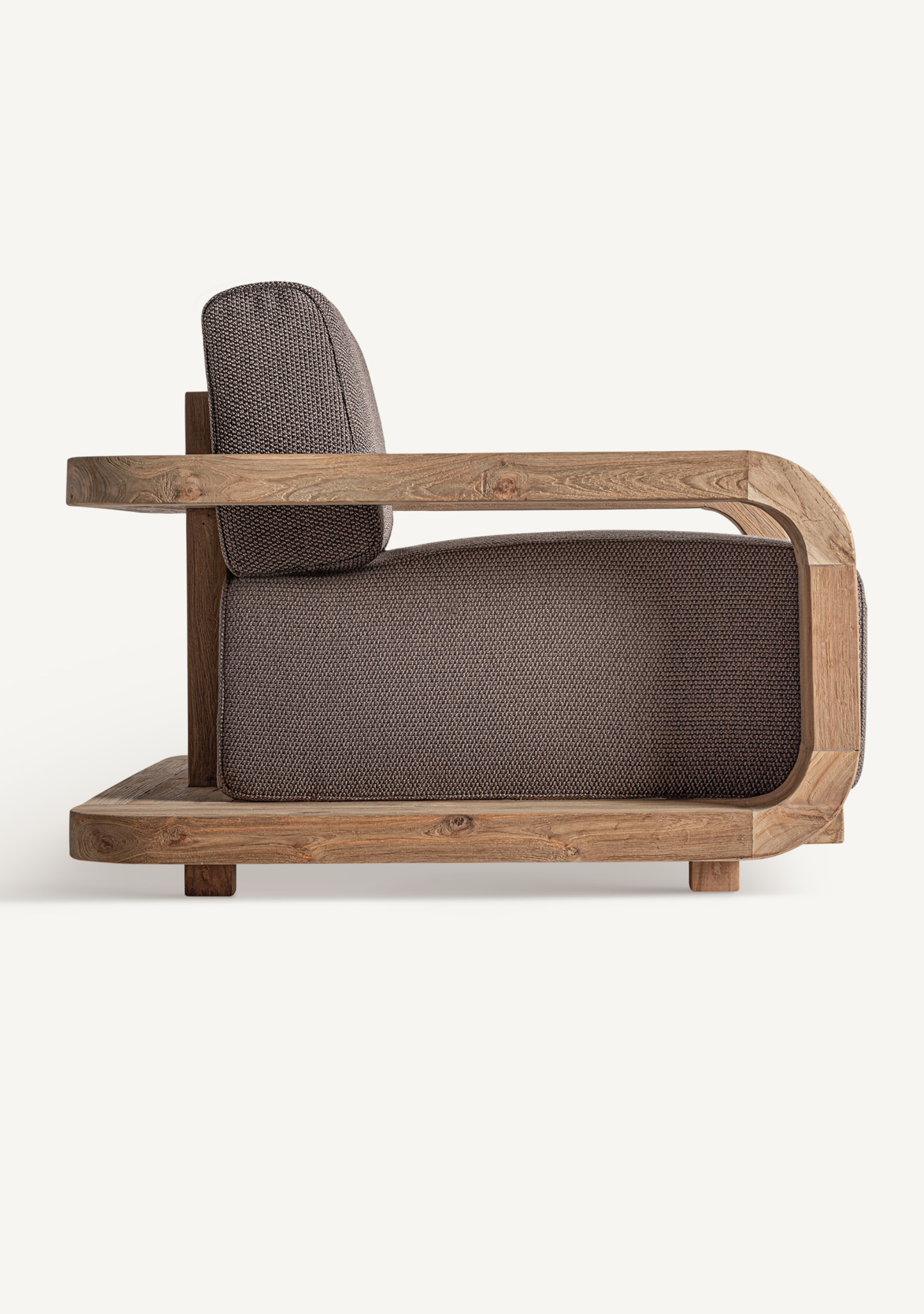 Corba Outdoor Armchair – Brown - Elara Maison