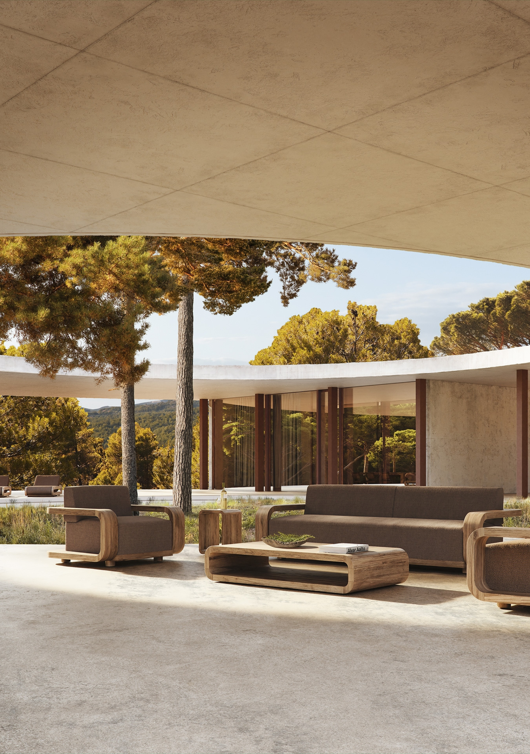 Corba Outdoor Armchair – Brown - Elara Maison