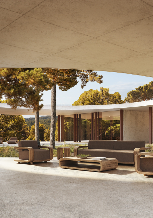 Corba Outdoor Armchair – Brown - Elara Maison