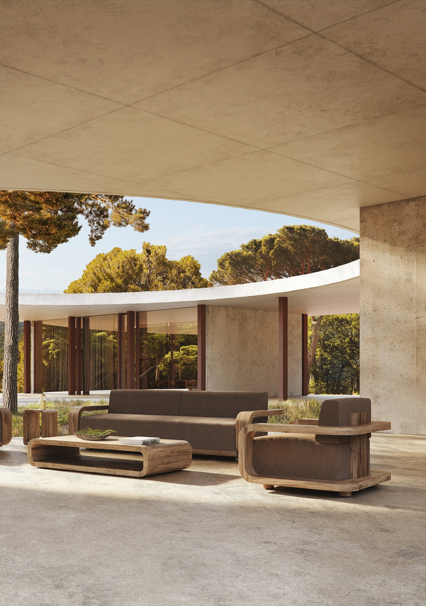 Corba Outdoor Armchair – Brown - Elara Maison