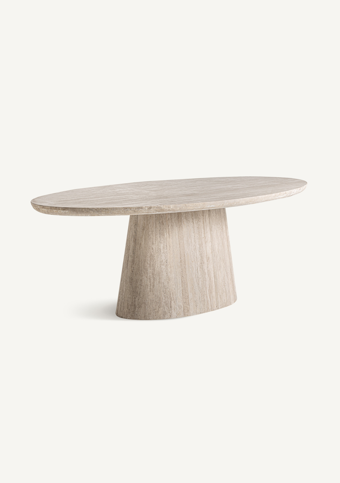 Thiennes Travertine Dining Table – Light Brown - Elara Maison
