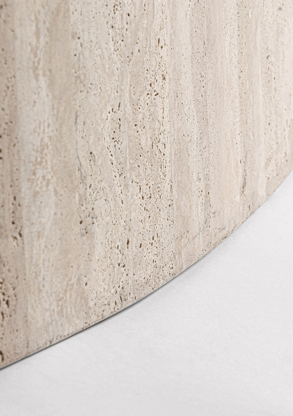 Thiennes Travertine Dining Table – Light Brown - Elara Maison