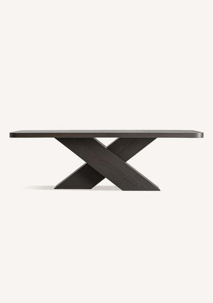 Yvore Dining Table – Black Oak - Elara Maison