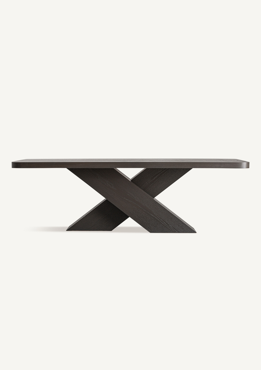 Yvore Dining Table – Black Oak - Elara Maison