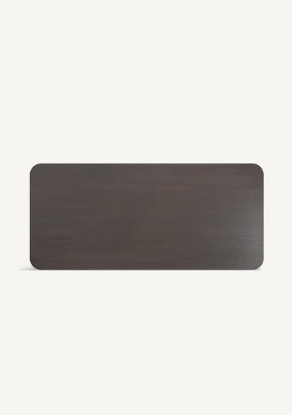 Yvore Dining Table – Black Oak - Elara Maison