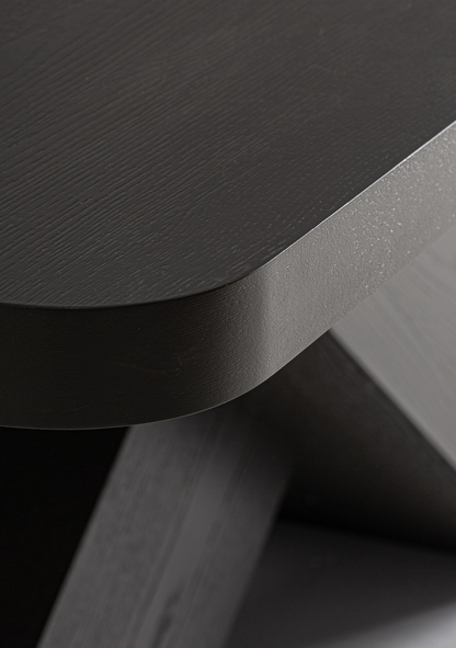 Yvore Dining Table – Black Oak - Elara Maison