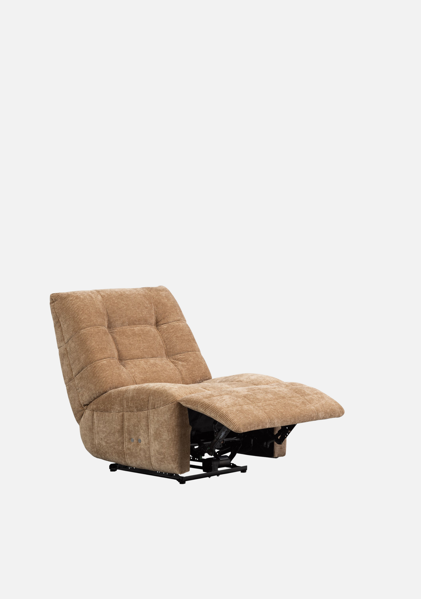 Hein Electric Recliner – Light Brown Woven Rib