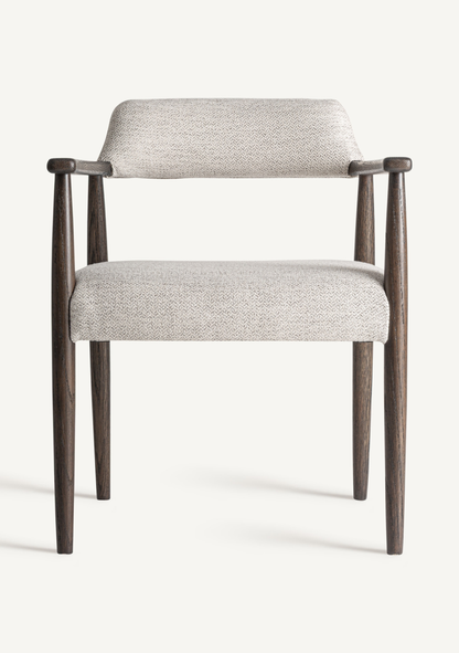 Staple Dining Chair – Dark Brown & Grey - Elara Maison