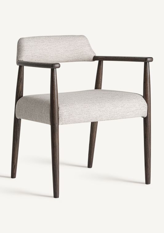 Staple Dining Chair – Dark Brown & Grey - Elara Maison