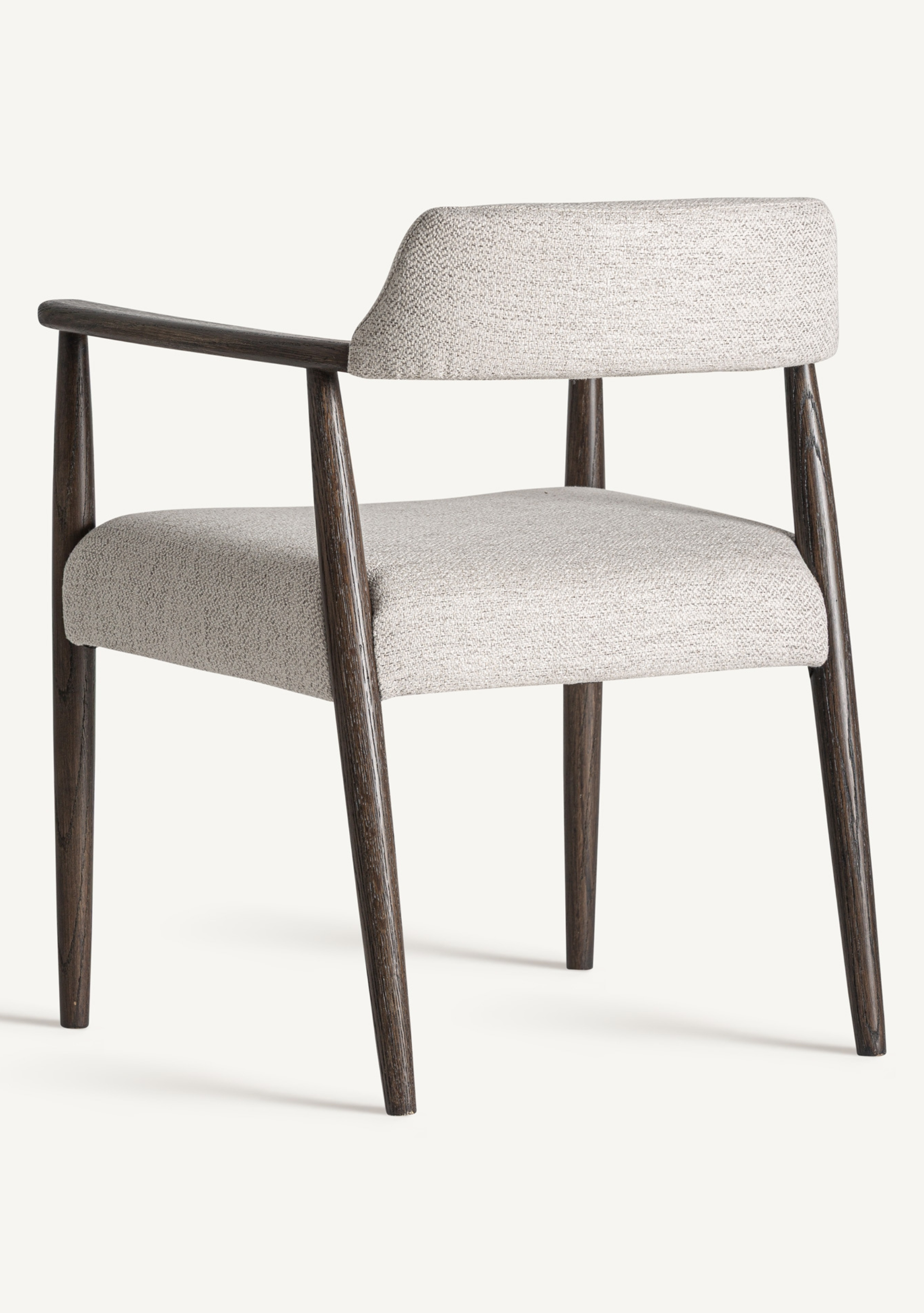 Staple Dining Chair – Dark Brown & Grey - Elara Maison