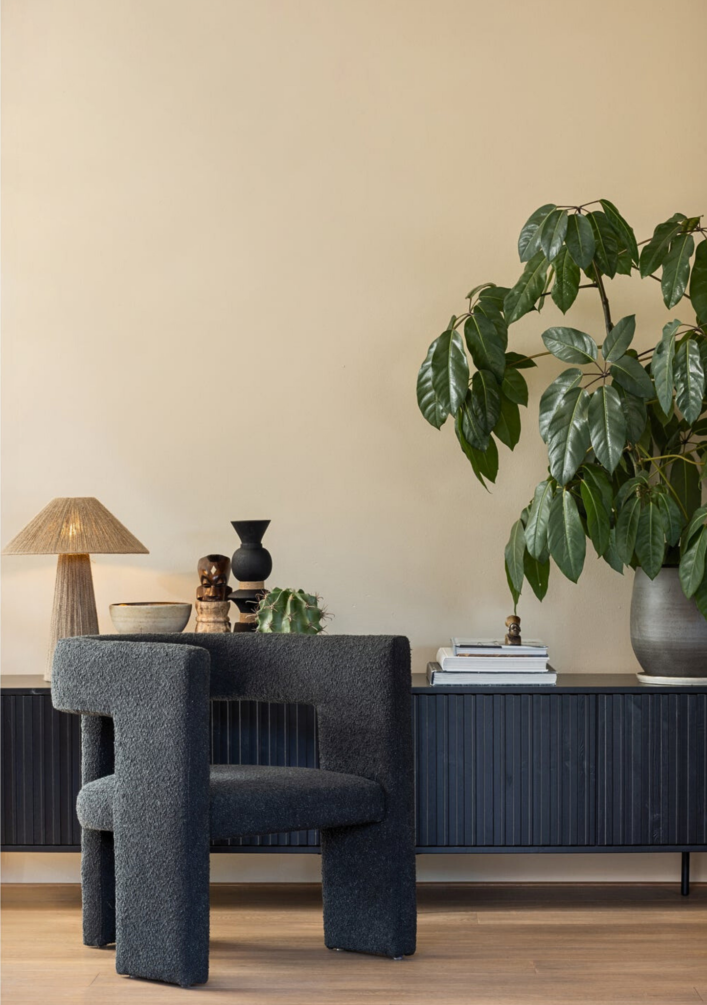 Tiwa Dark Grey Armchair