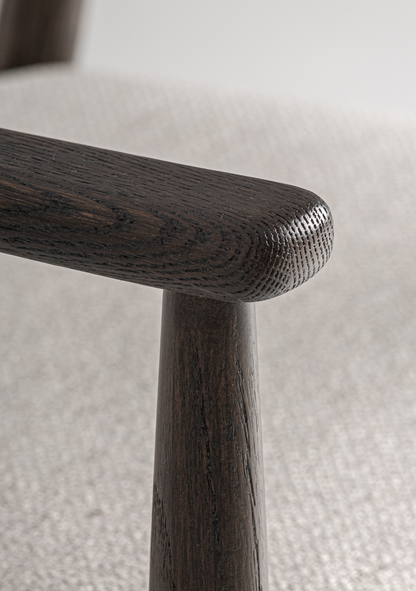 Staple Dining Chair – Dark Brown & Grey - Elara Maison