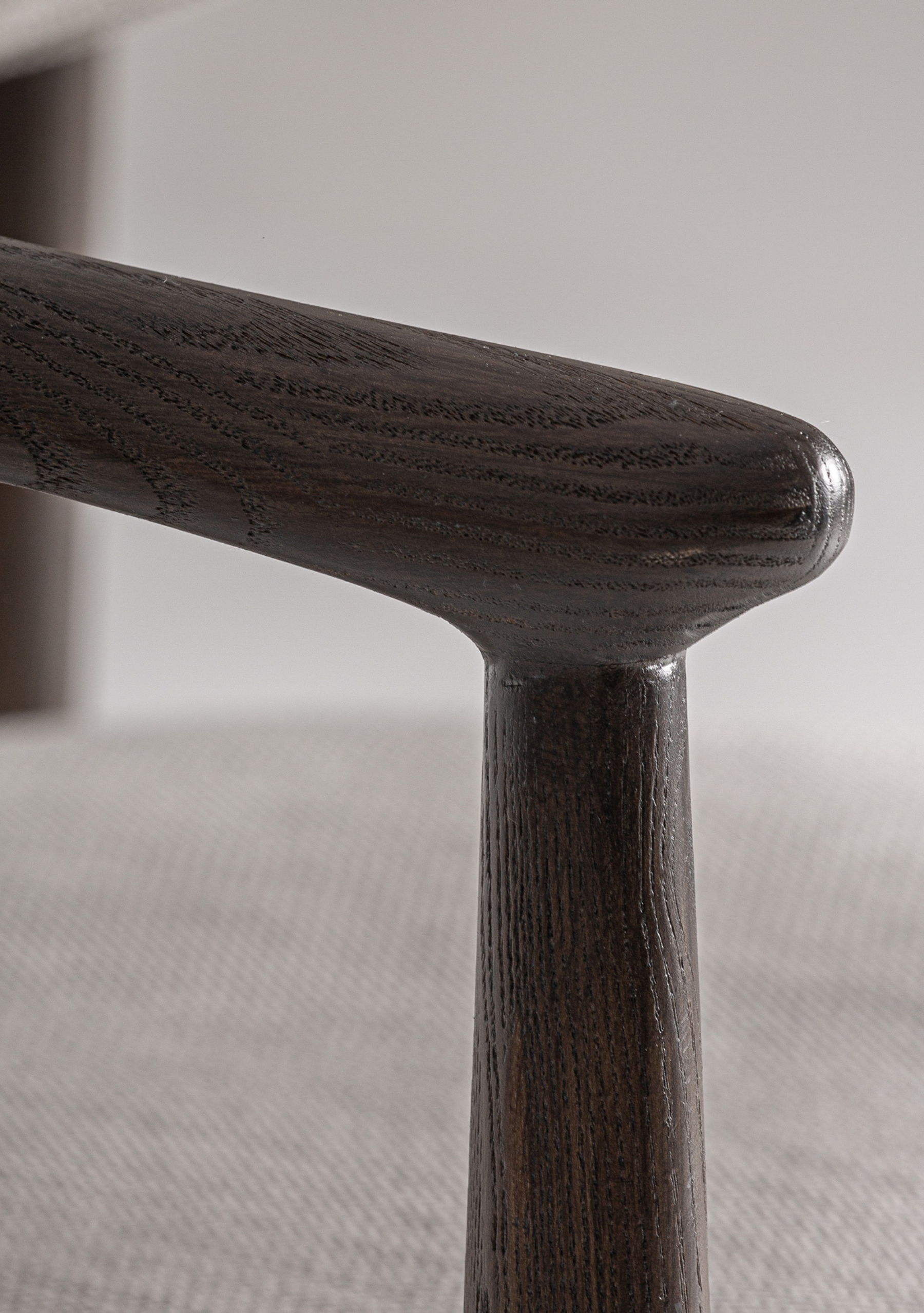 Hari Dining Chair – Dark Brown & Off-White - Elara Maison