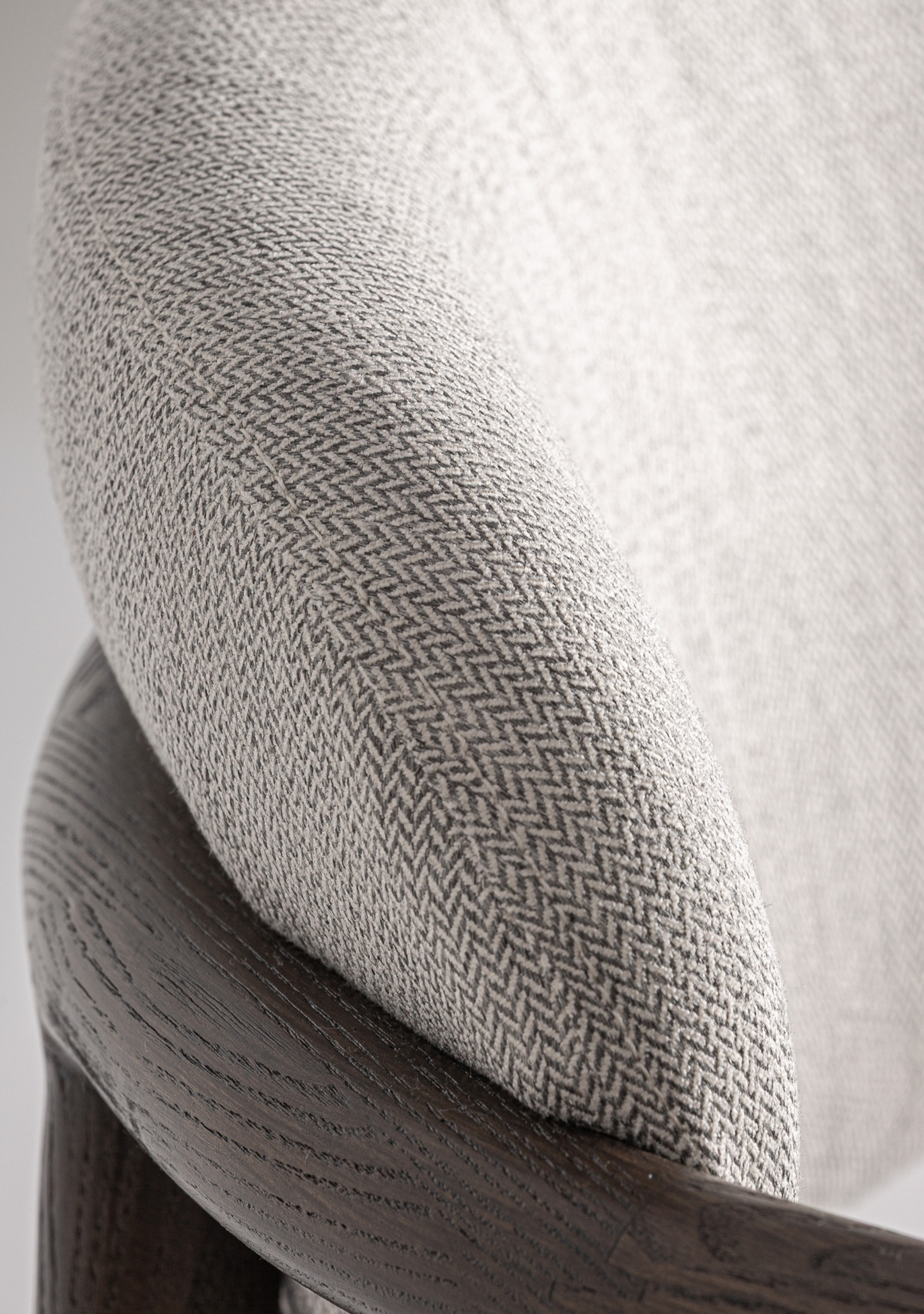 Hari Dining Chair – Dark Brown & Off-White - Elara Maison