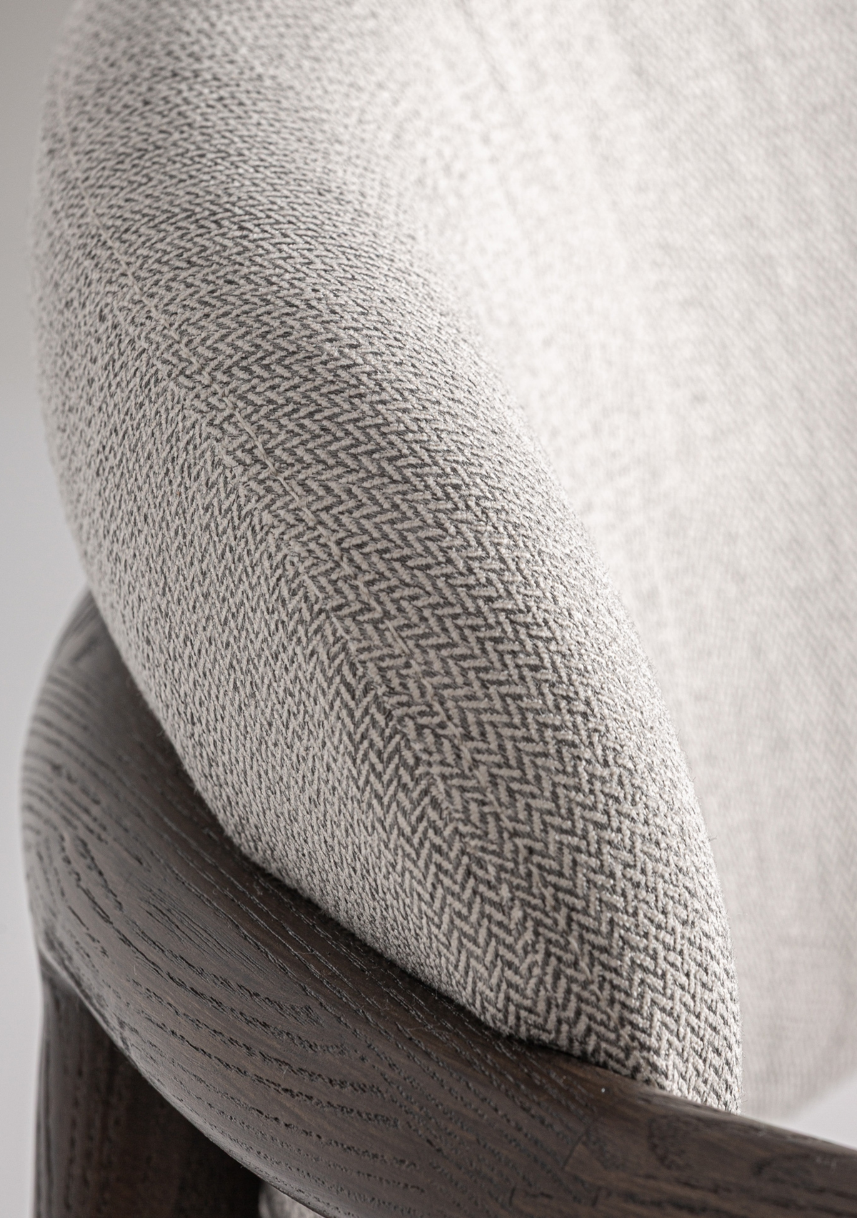 Hari Dining Chair – Dark Brown & Off-White - Elara Maison