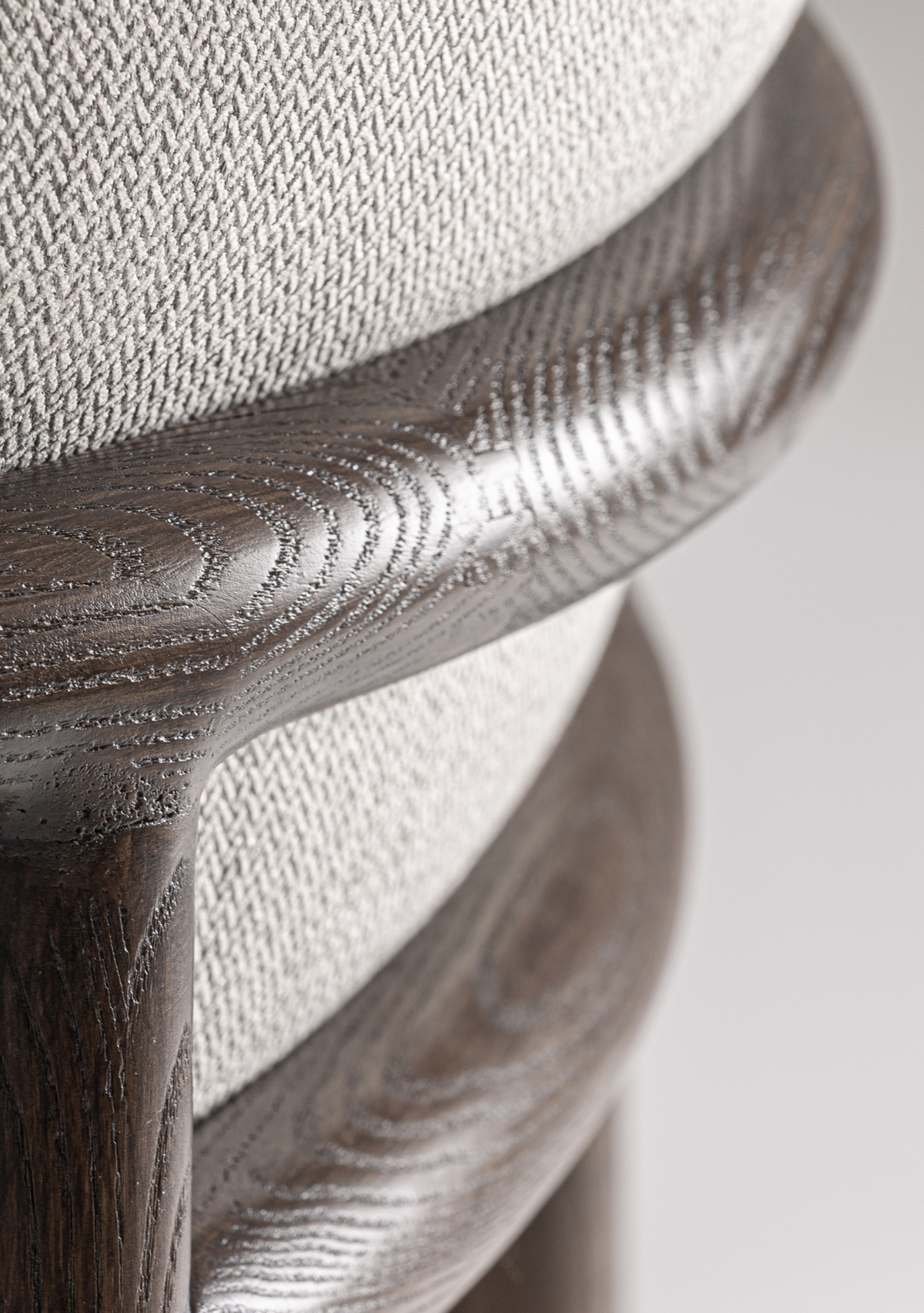 Hari Dining Chair – Dark Brown & Off-White - Elara Maison