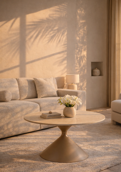 Annecy Coffee Table – Ceramic & Steel