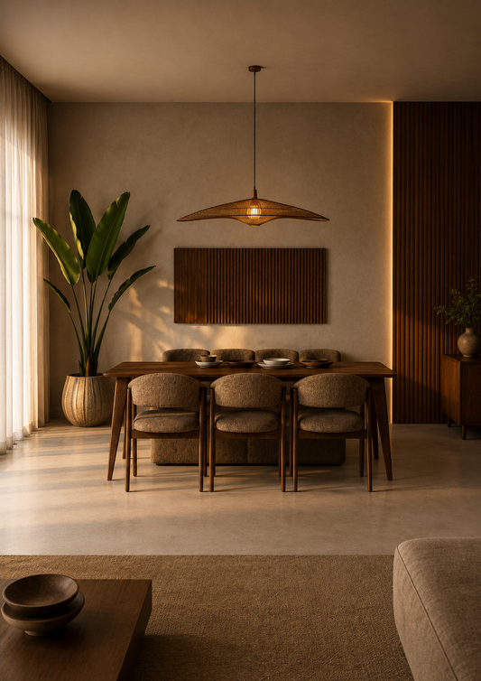 Rubo Dining Table – Brown Mango Wood - Elara Maison