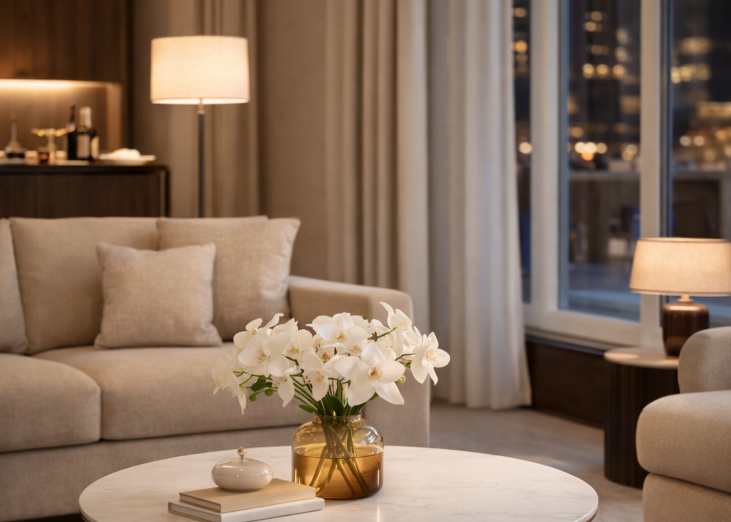 Noli Round Coffee Table – Ceramic & Ash FSC® - Elara Maison