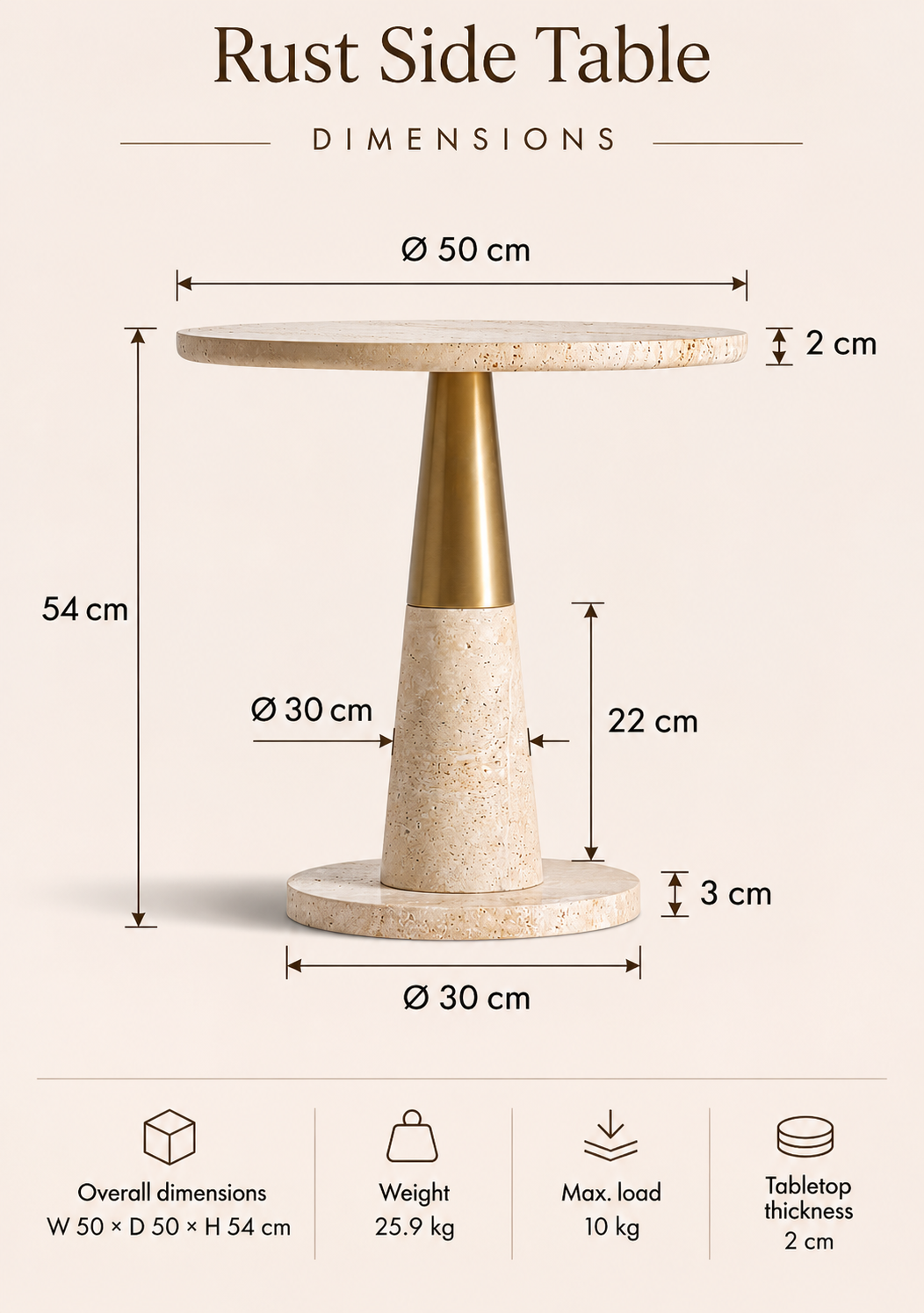 Rust Side Table