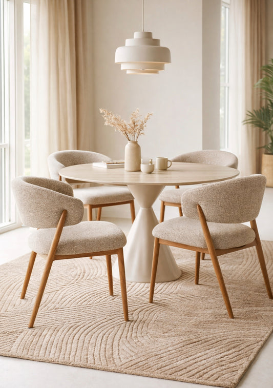 Cavi Dining Chair – Set of 4, Sand - Elara Maison
