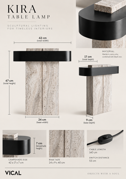 Kira Marble Lamp