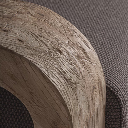 Corba Sculptural Wood Sofa – Brown
